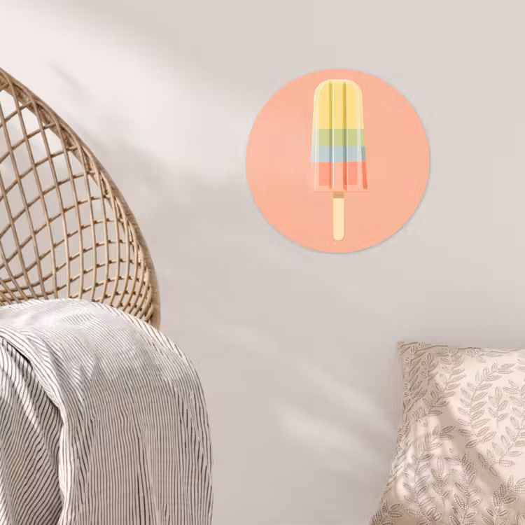 Behangcirkel - Waterijsje - Pasteltinten - Minimalistisch — 5