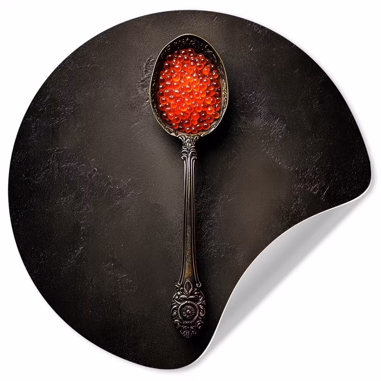 Behangcirkel - Zwart - Lepel - Caviar — 1