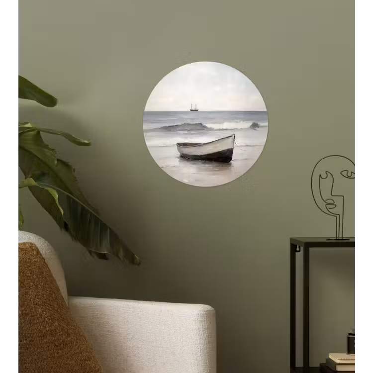 Behangcirkel - Roeiboot - Zee - Horizon — 3