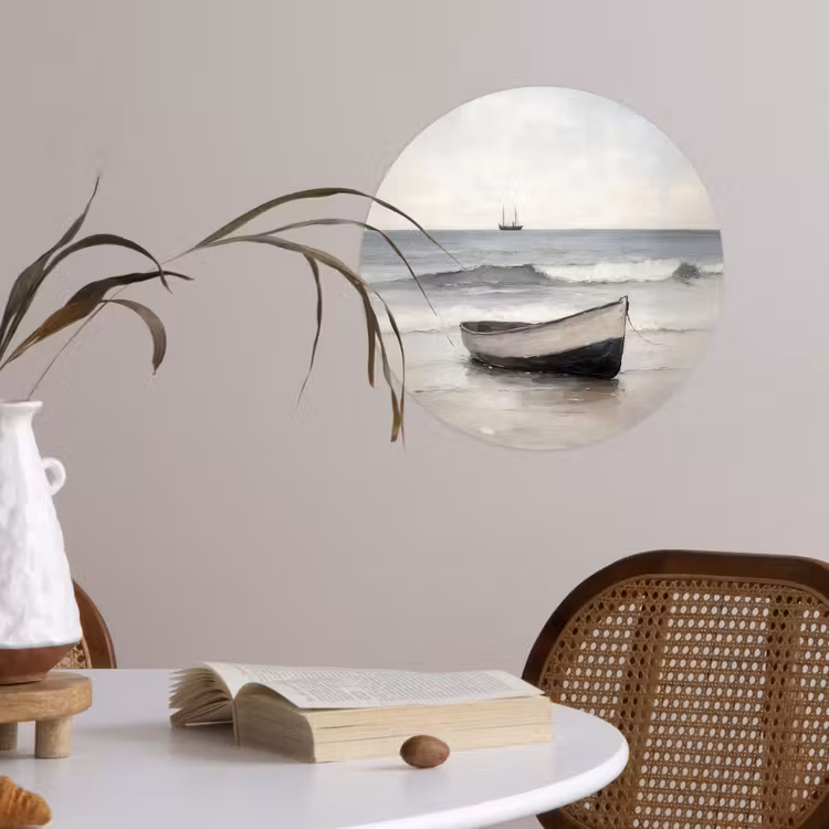 Behangcirkel - Roeiboot - Zee - Horizon — 4