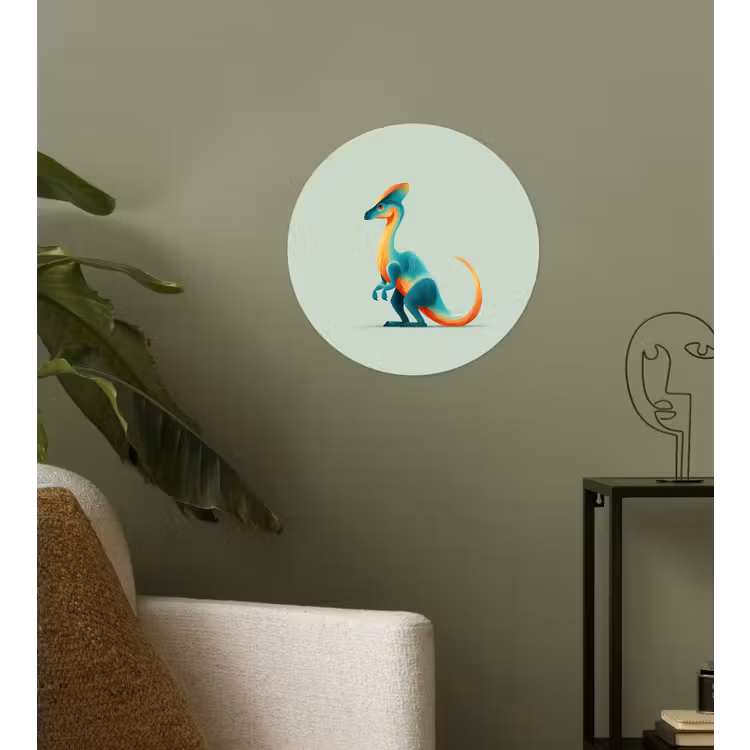 Behangcirkel - Staart - Dino - Minimalistisch - Blauw — 3