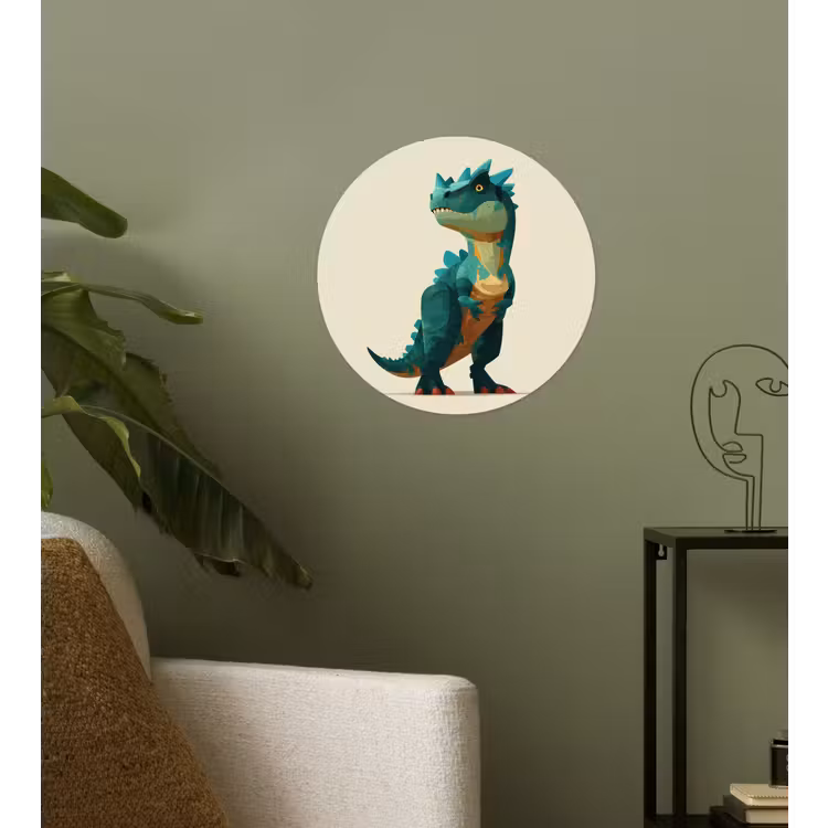 Behangcirkel - Stekels - Dino - Blauw - Gespierd — 3