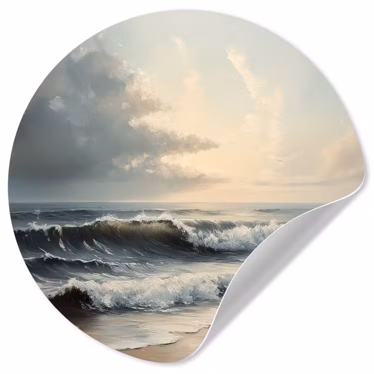 Behangcirkel - Strand - Zee - Zonsondergang — 1
