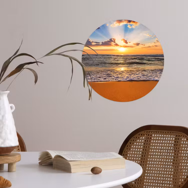 Behangcirkel - Strand - Zonsondergang - Zee - Wolken - Horizon — 4