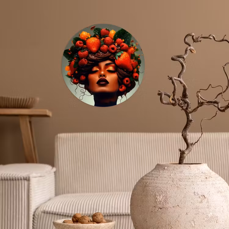 Behangcirkel - Vrouw - Chocolade - Frambozen - Aardbeien - Koekjes — 2