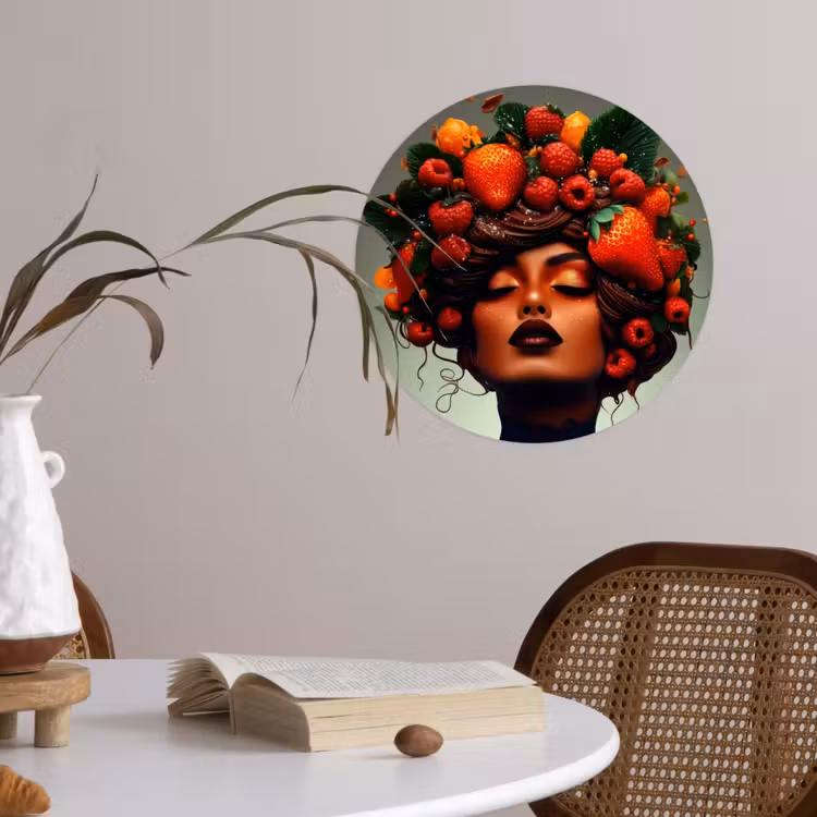 Behangcirkel - Vrouw - Chocolade - Frambozen - Aardbeien - Koekjes — 4
