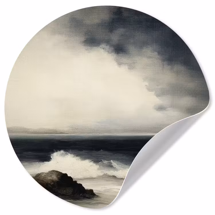 Behangcirkel - Zee - Rotsen - Storm — 1