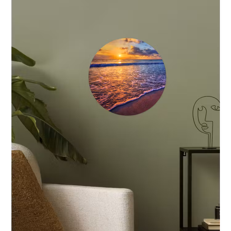 Behangcirkel - Zee - Strand - Zonsondergang - Wolken - Horizon — 3