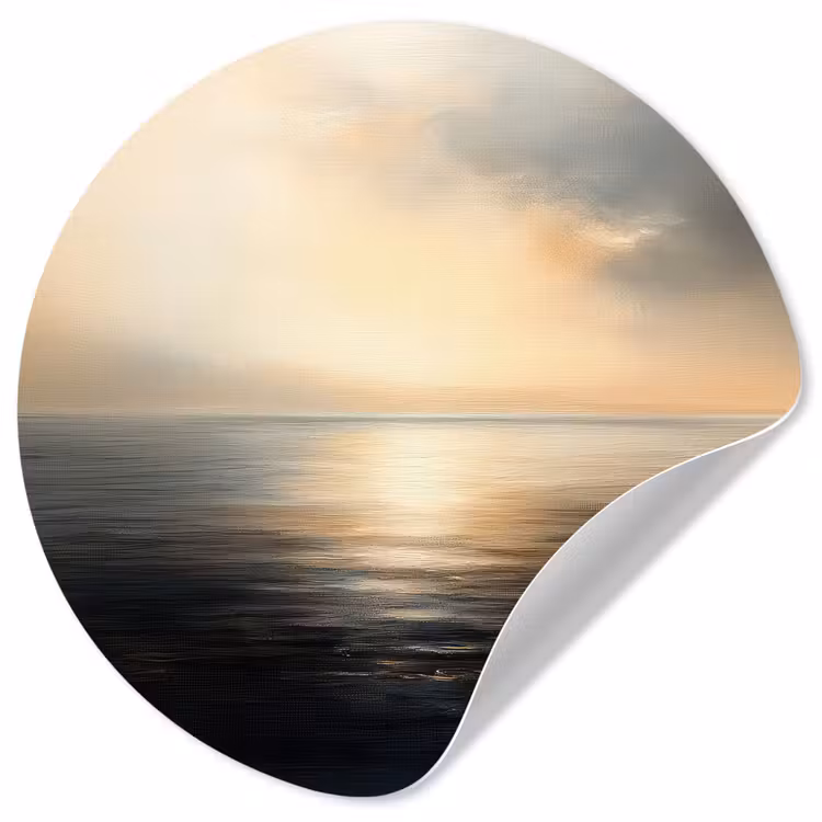 Behangcirkel - Zon - Horizon - Zee — 1