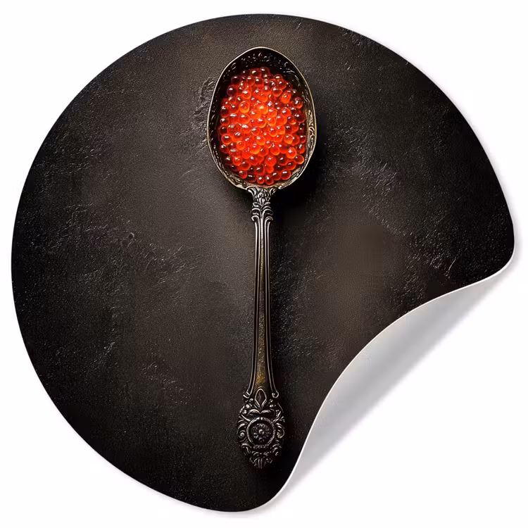 Behangcirkel - Zwart - Lepel - Caviar — 1