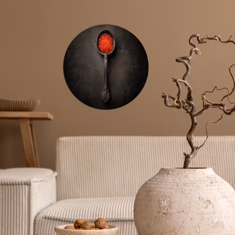 Behangcirkel - Zwart - Lepel - Caviar — 2