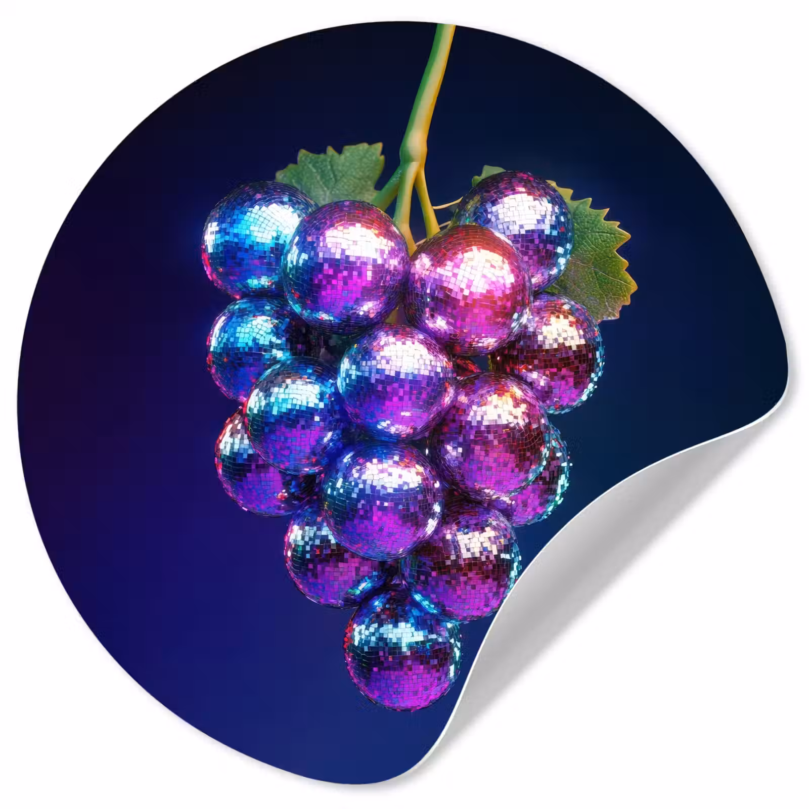 Behangcirkel - Paars - Disco - Feest - Druif — 1