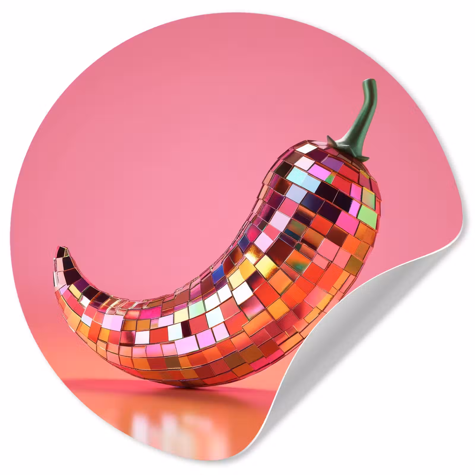 Behangcirkel - Peper - Disco - Rood - Glitter — 1
