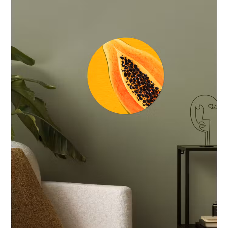 Behangcirkel - Papaja - Oranje - Topisch — 3