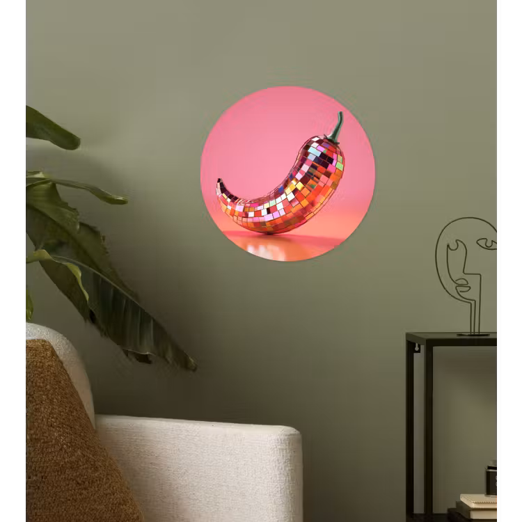 Behangcirkel - Peper - Disco - Rood - Glitter — 3