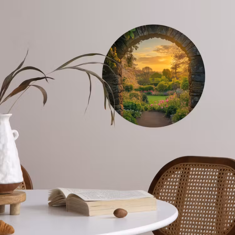 Behangcirkel - Poort - Planten - Zonsondergang — 4
