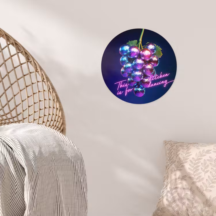 Behangcirkel - Quote - Neon - Disco - Druiven — 5