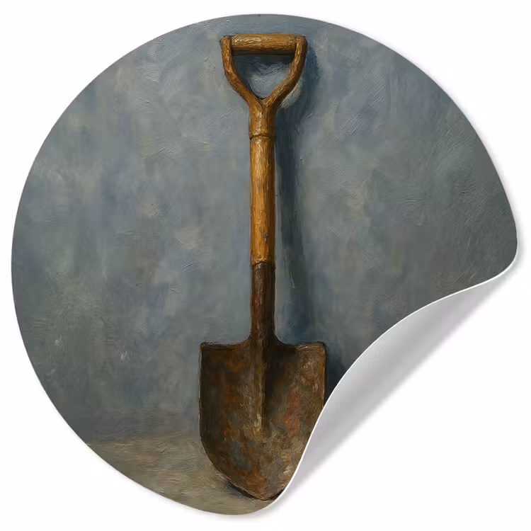 Behangcirkel - Schep - Gereedschap - Schilderij — 1