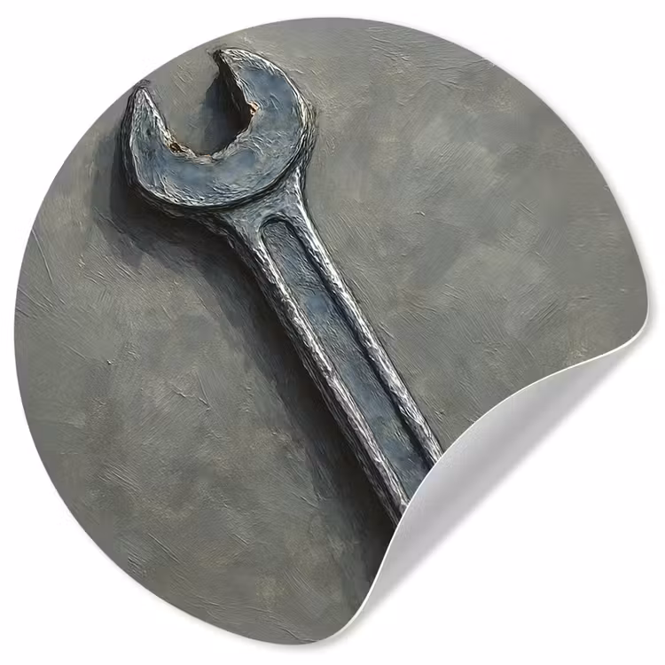 Behangcirkel - Steeksleutel - Schilderij - Gereedschap - Verf — 1