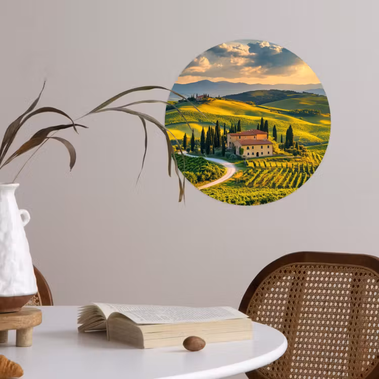 Behangcirkel - Toscane - Landschap - Wijngaarden — 4
