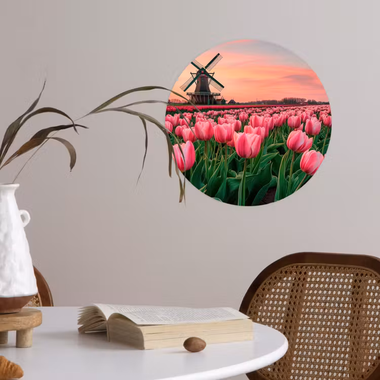 Behangcirkel - Tulpen - Molen - Nederland — 4