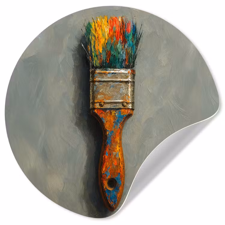 Behangcirkel - Verf - Kwast - Schilderij — 1