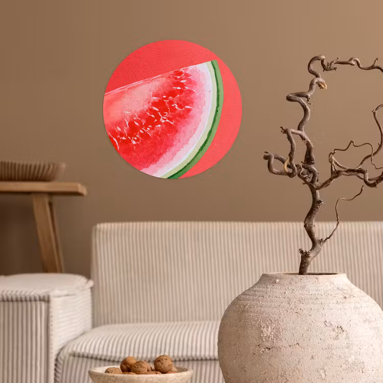 Behangcirkel - Watermeloen - Rood - Zomers — 2