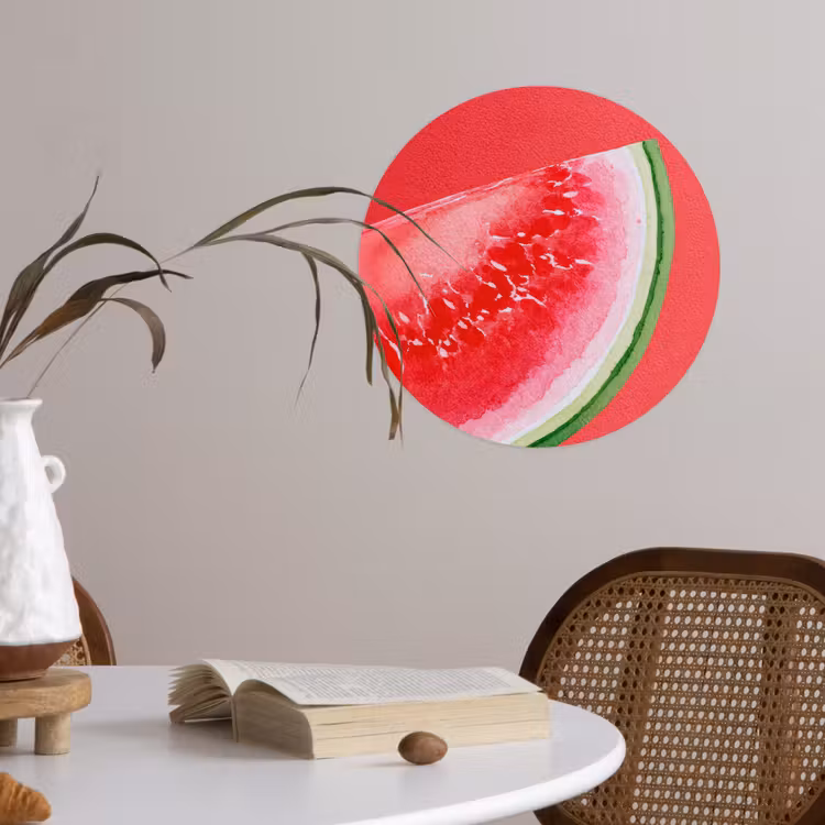 Behangcirkel - Watermeloen - Rood - Zomers — 4