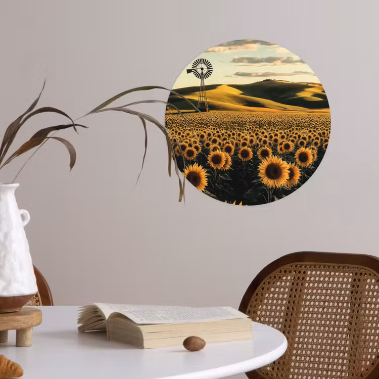 Behangcirkel - Zonnebloem - Veld - Windmolen — 4