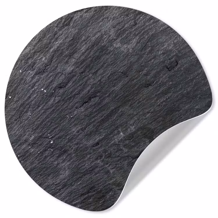 Behangcirkel - Natuursteen - Industrieel - Leisteen - Structuur - Grijs — 1