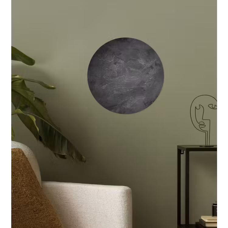 Behangcirkel - Structuur - Cement - Beton - Grijs - Vintage — 3