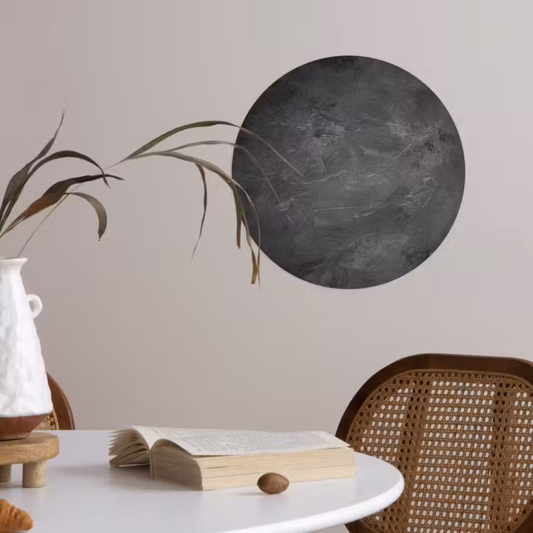 Behangcirkel - Structuur - Cement - Beton - Grijs - Vintage — 4