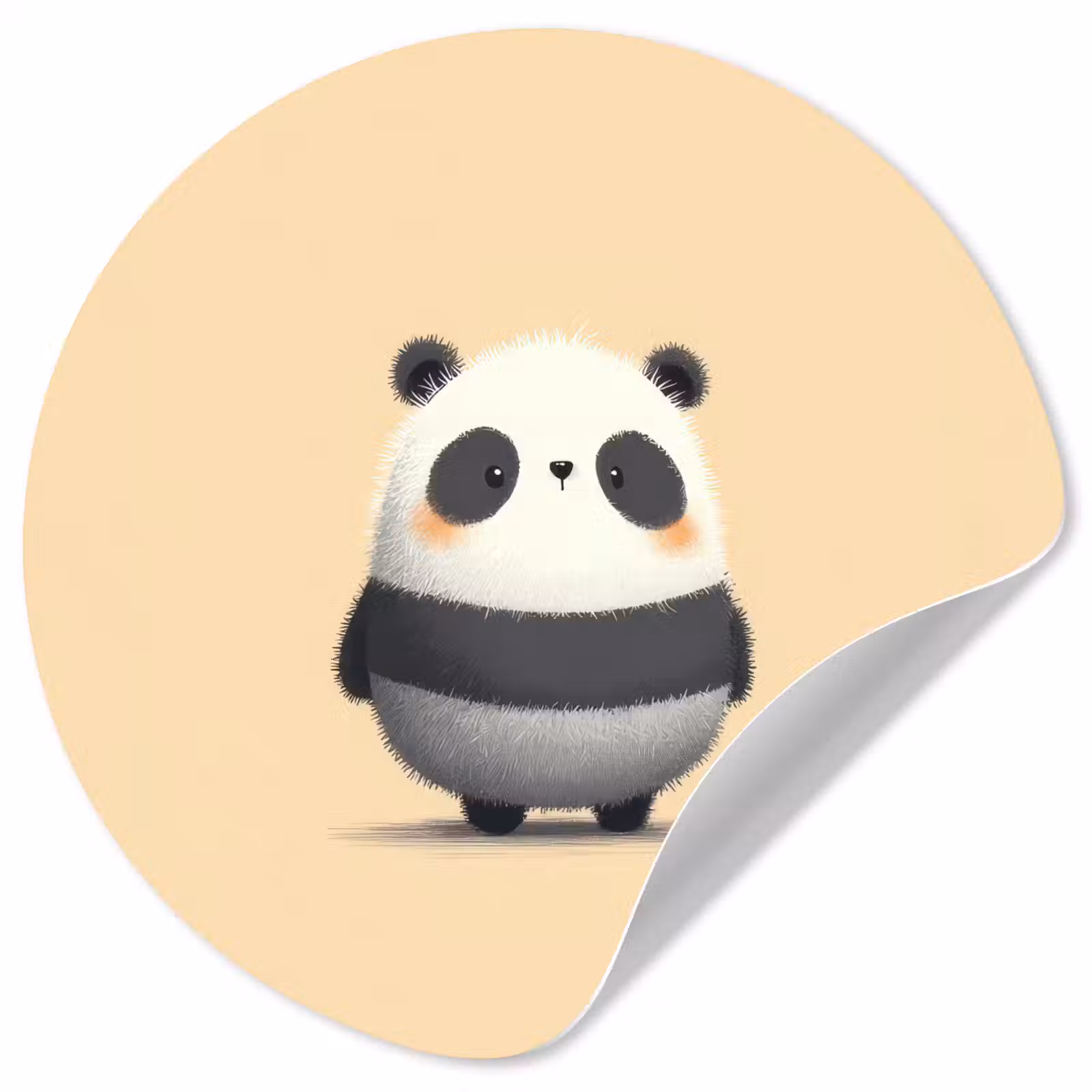 Behangcirkel - Panda - Beige - Minimalistisch — 1