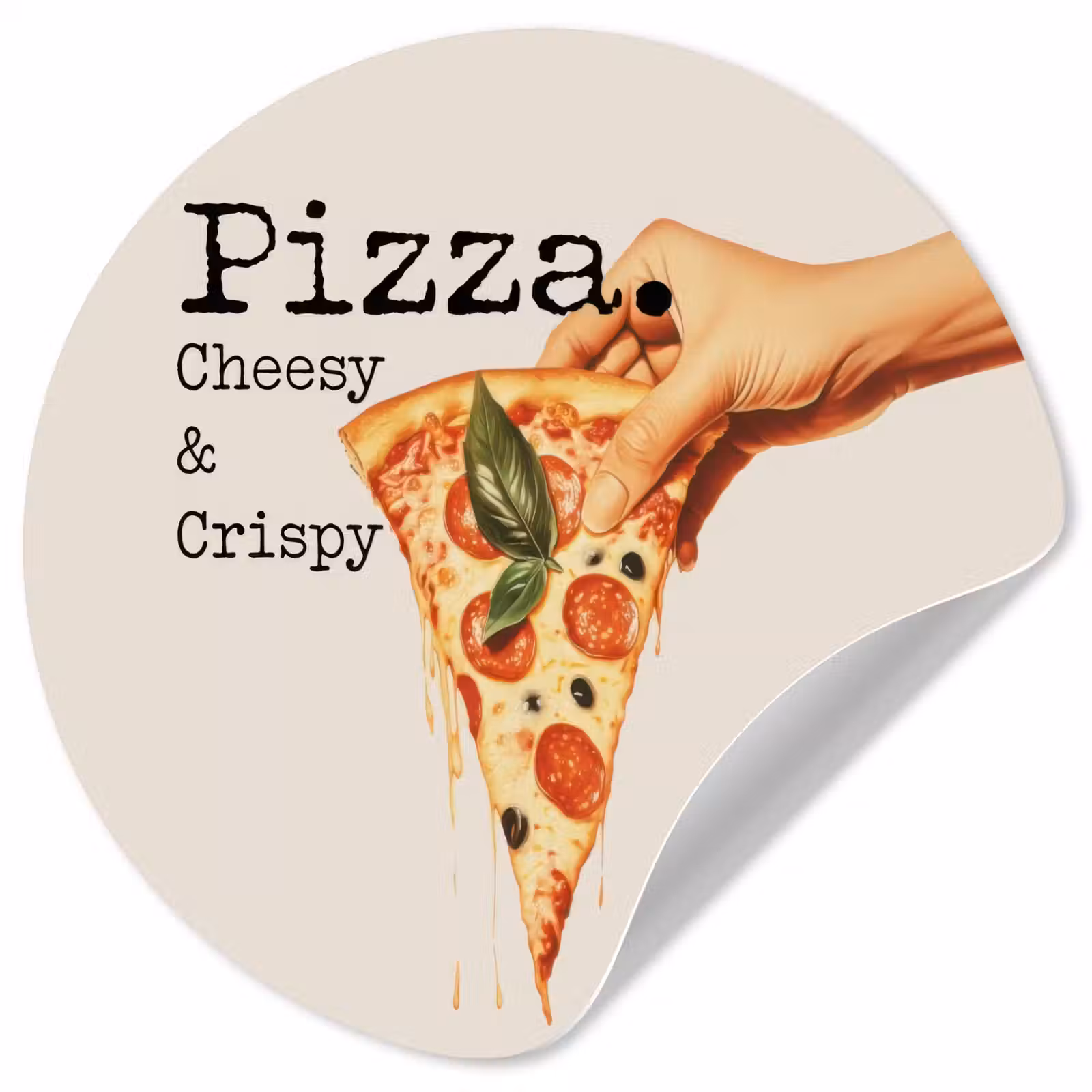 Behangcirkel - Pizza - Kaas - Pepperoni — 1