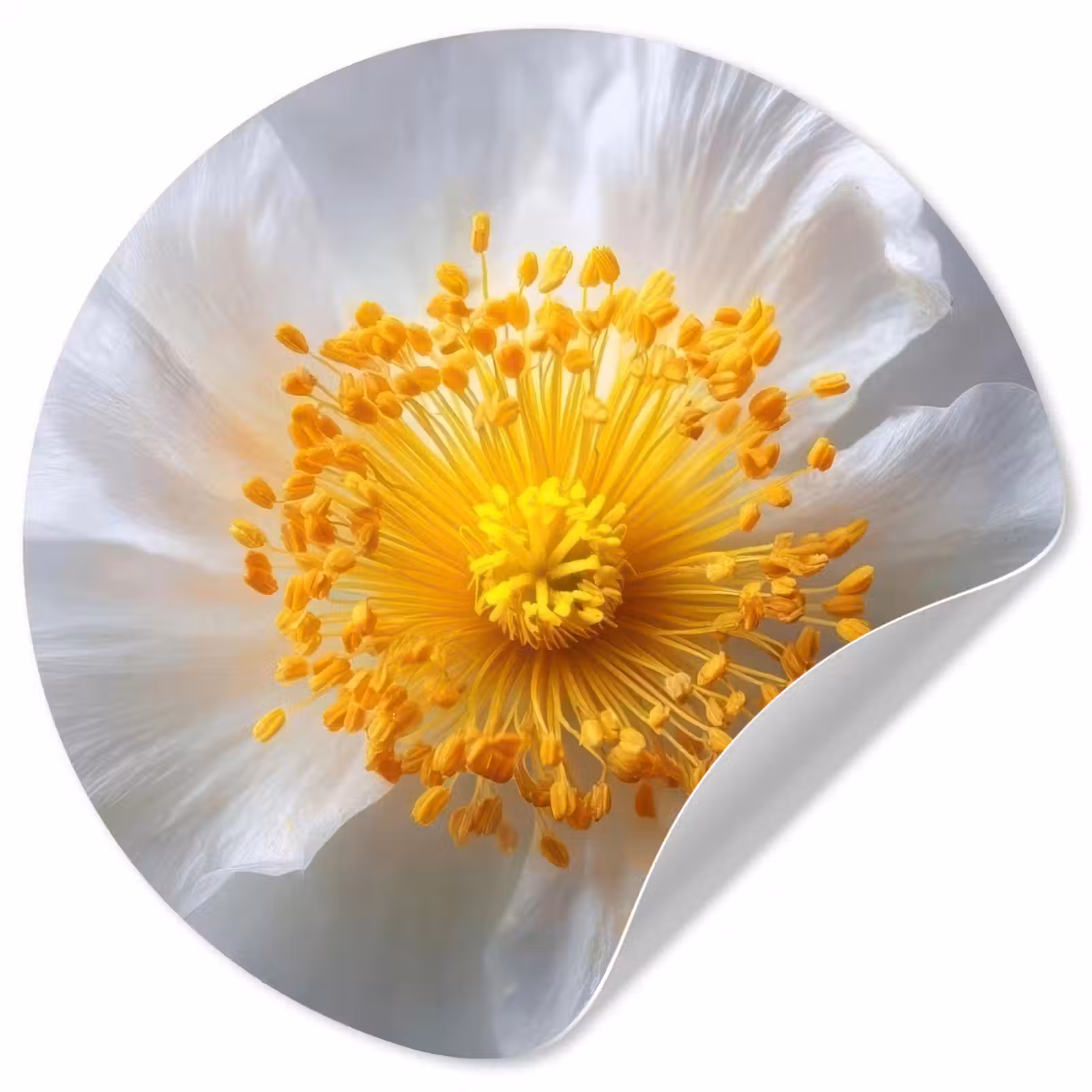 Behangcirkel - Wit - Bloem - Elegant — 1