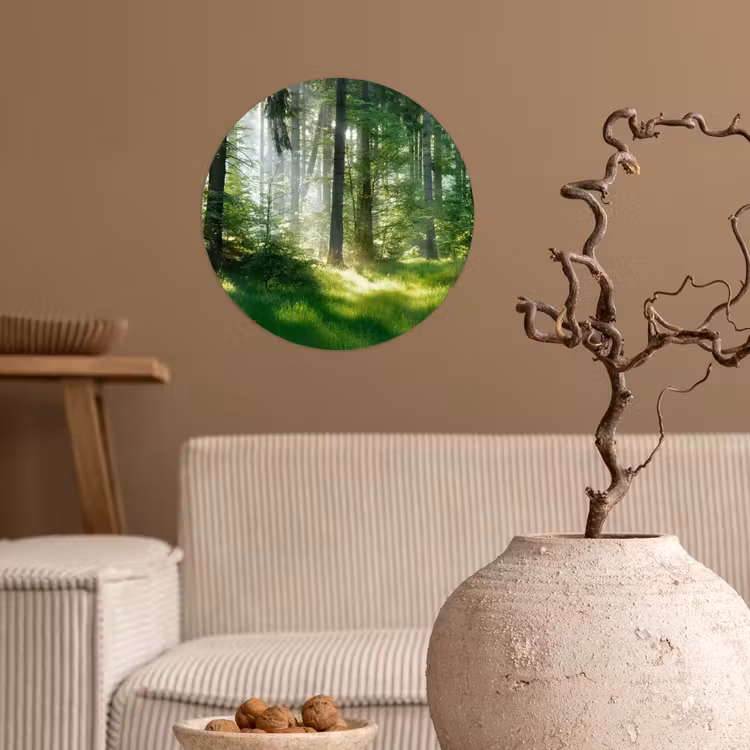 Behangcirkel - Natuur - Bomen - Bos - Groen - Zon - Gras - Planten — 2