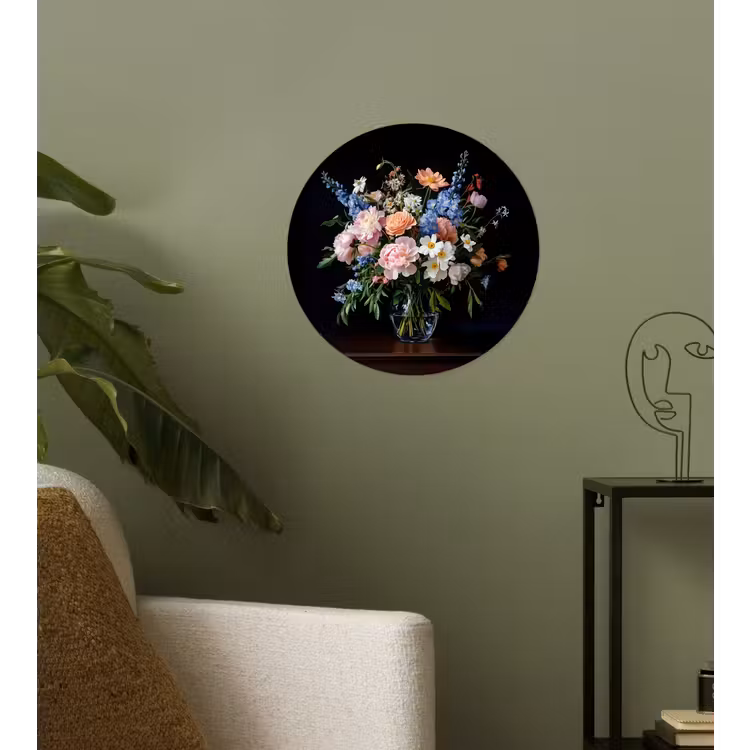 Behangcirkel - Pastel - Bloemen - Glazen - Vaas — 3