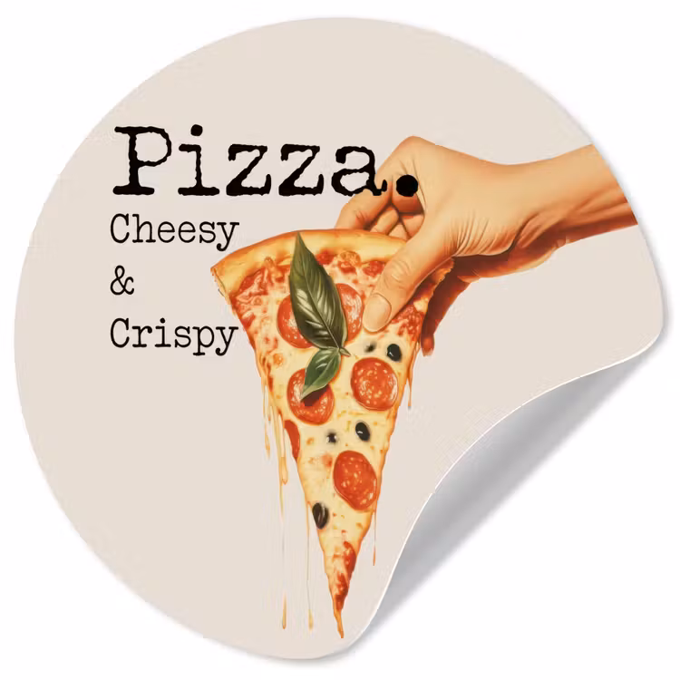 Behangcirkel - Pizza - Kaas - Pepperoni — 1