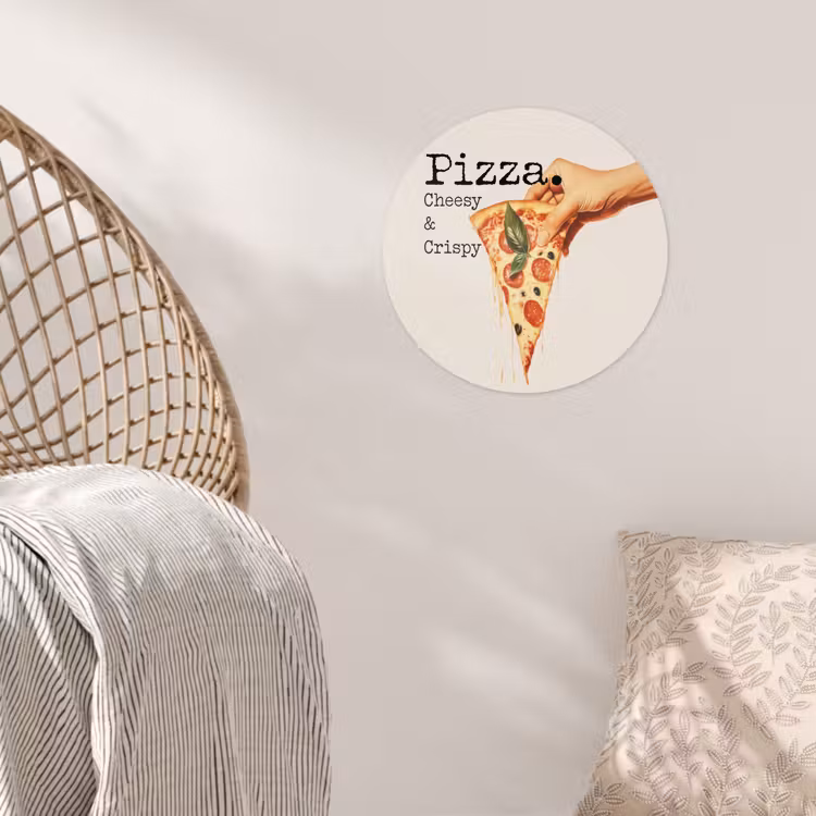 Behangcirkel - Pizza - Kaas - Pepperoni — 5