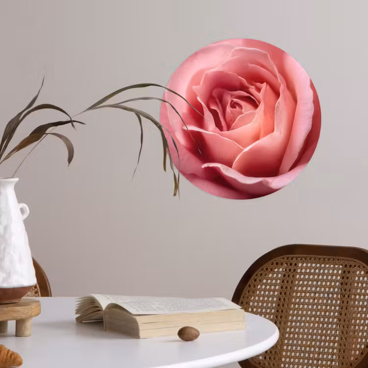 Behangcirkel - Roze - Roos - Romantisch — 4