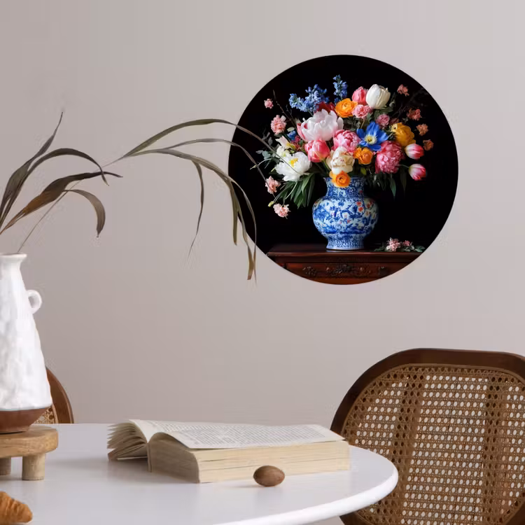 Behangcirkel - Rozen - Bloemen - Vaas - Boeket — 4