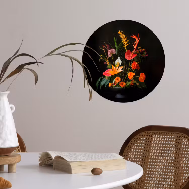 Behangcirkel - Schaal - Boeket - Bloemen — 4