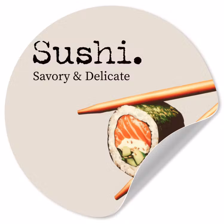 Behangcirkel - Sushi - Zalm - Rijst - Japans — 1