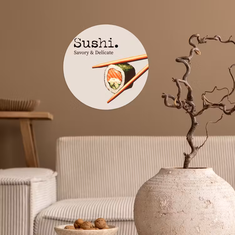 Behangcirkel - Sushi - Zalm - Rijst - Japans — 2