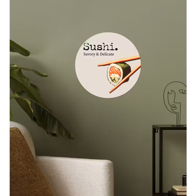 Behangcirkel - Sushi - Zalm - Rijst - Japans — 3