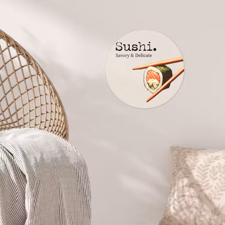 Behangcirkel - Sushi - Zalm - Rijst - Japans — 5