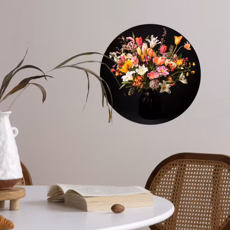 Behangcirkel - Vaas - Bloemen - Tulpen — 4