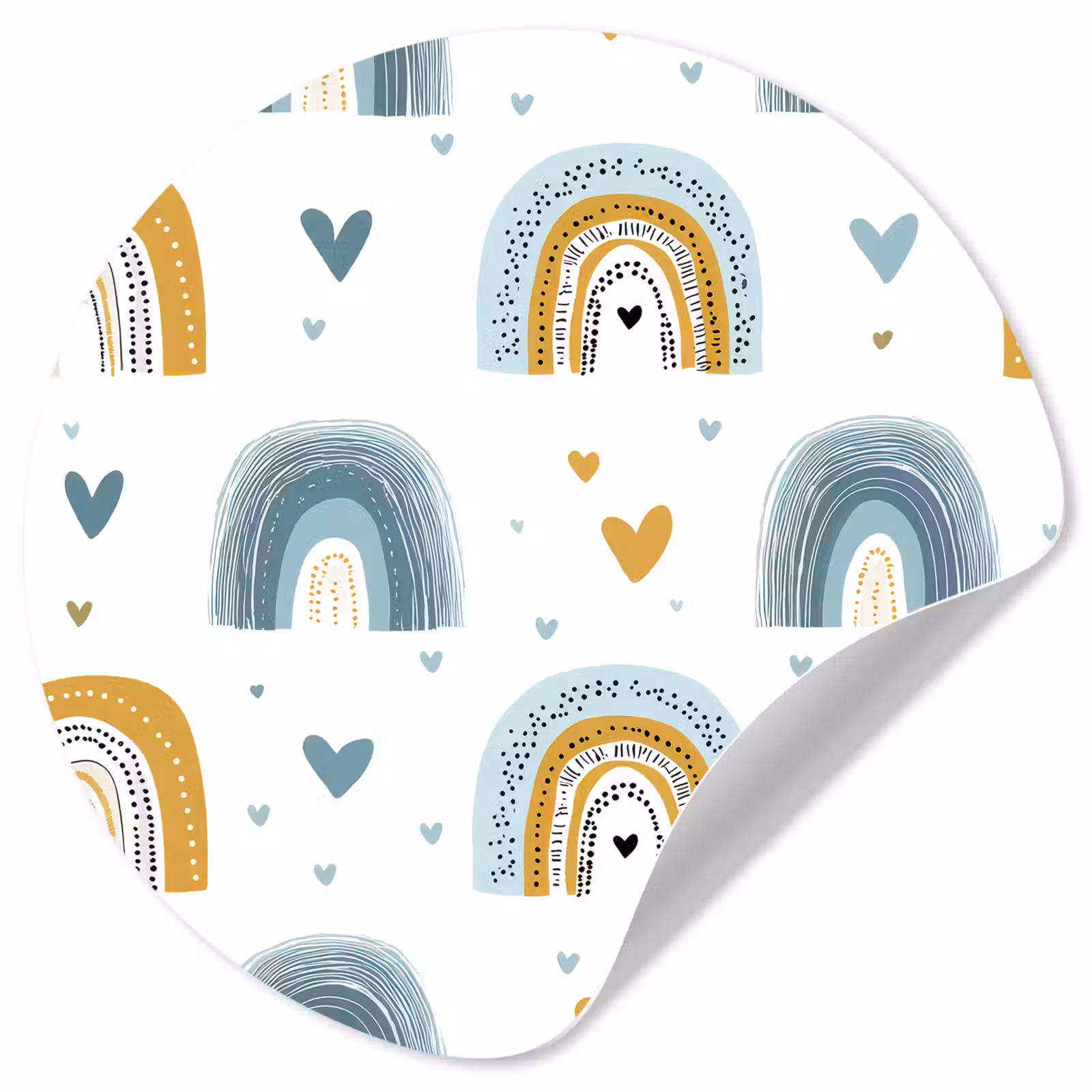 Behangcirkel - Patroon - Regenboog - Hartjes — 1