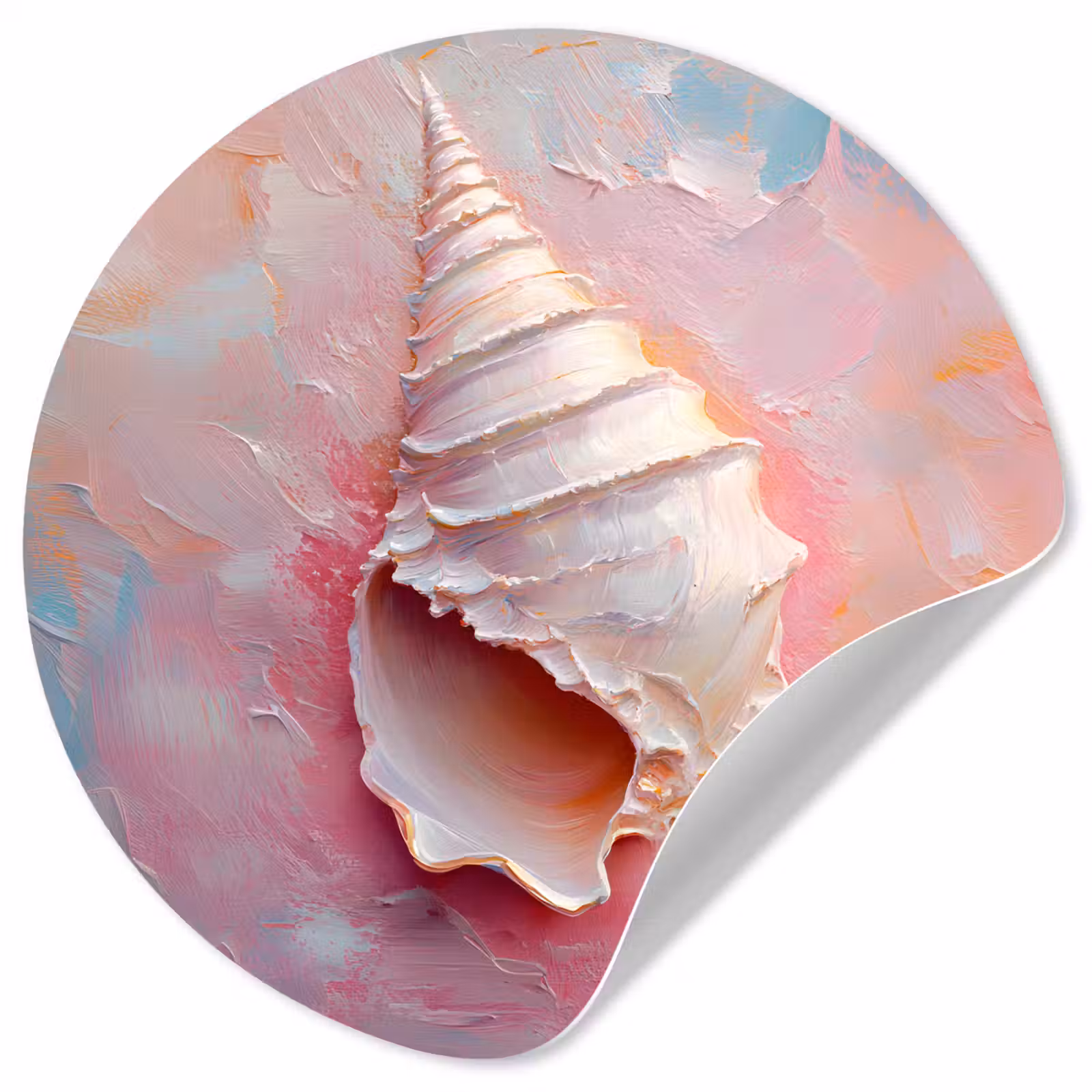 Behangcirkel - Schelp - Pastel - Pink — 1