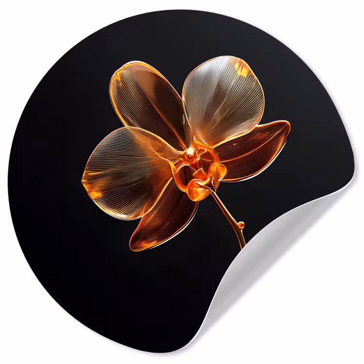Behangcirkel - Orchidee - Doorzichtig - Bloem — 1